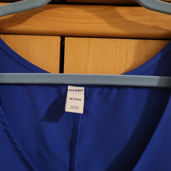 Royal Blue Old Navy Hi-Lo V-neck Tunic Top Size XL - Picture 2 of 2